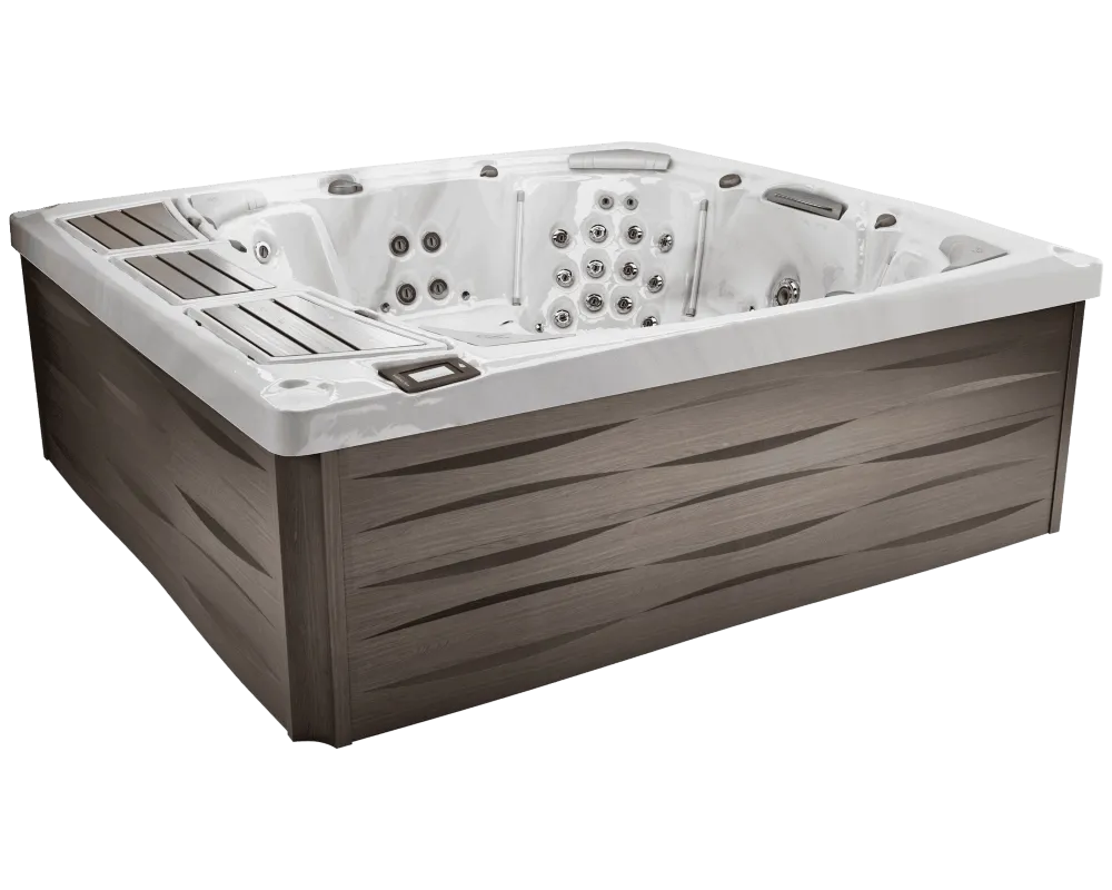 Outdoor hot tub with modern design