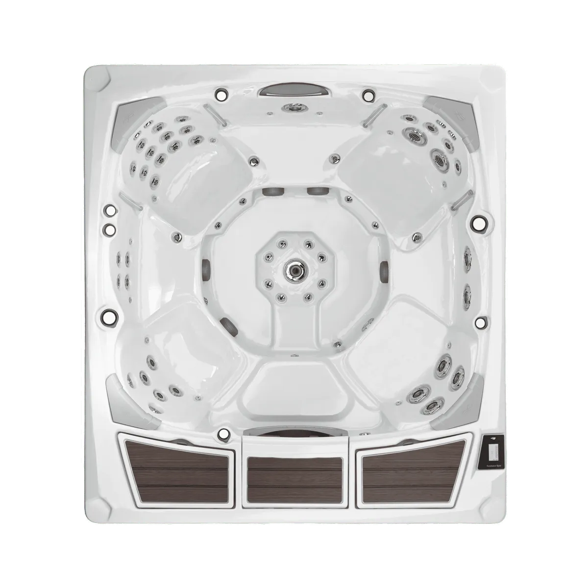 Hot tub in backyard setting